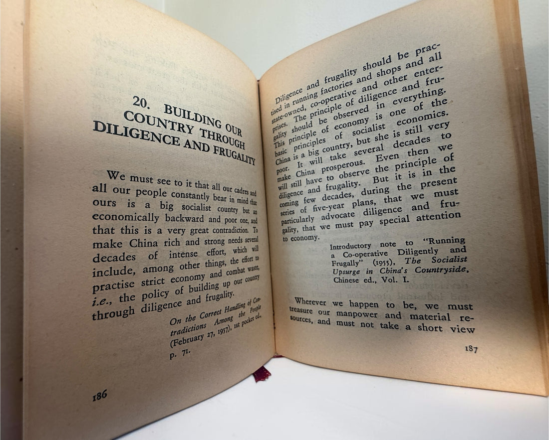 Original 1967 Second Edition Mao Little Red Book, Quotations from Chairman Mao Tse-Tung, Foreign Languages Press Peking, red vinyl cover.