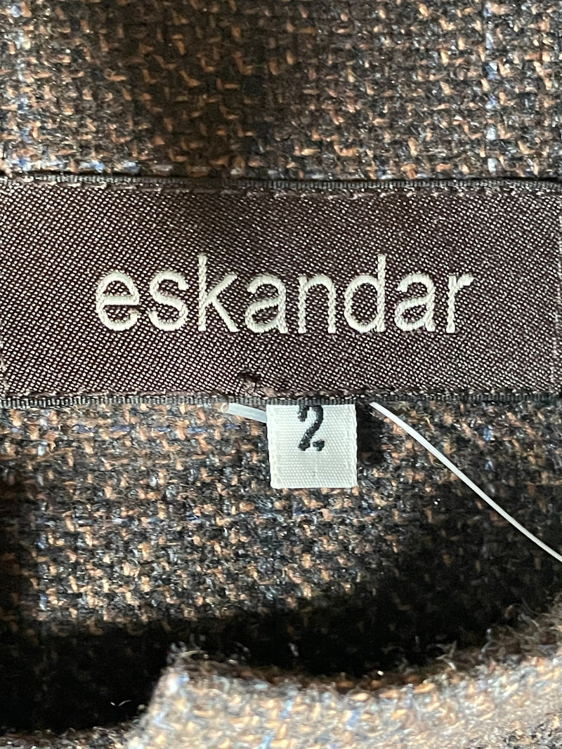 ESKANDAR Cashmere /  Silk ACHKAN Long Jacket Coat, Silk Lining, Size 2, England