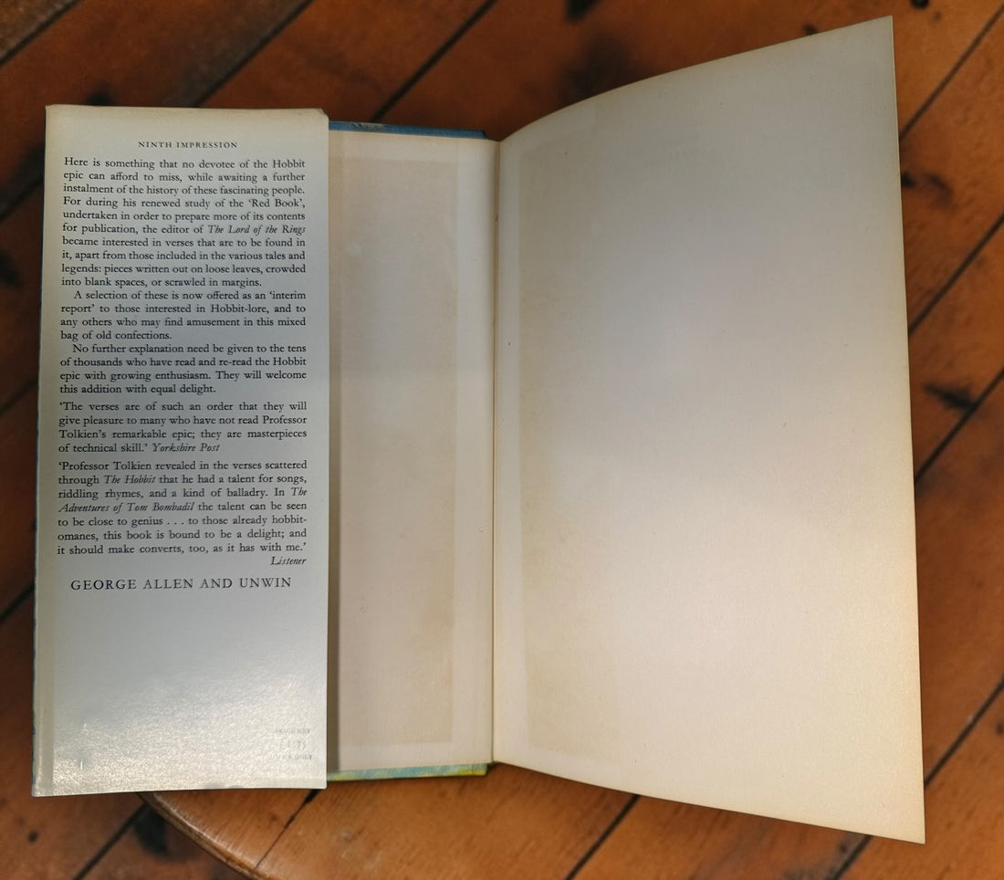1975 J.R.R. Tolkien Adventures of Tom Bombadil, 9th impression, George Allen &amp; Unwin hardcover with original Pauline Baynes illustrated dust jacket.