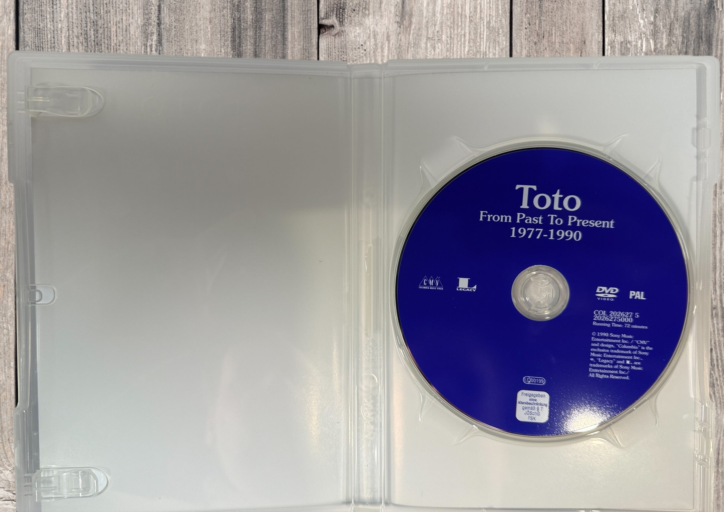Toto From Past To Present 1977–1990 DVD PAL music video collection featuring Africa, Rosanna and Hold The Line. Official Sony Legacy release, good condition.