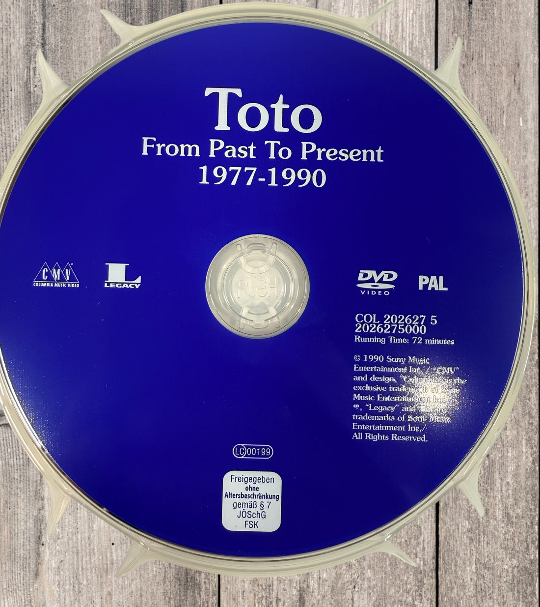 Toto From Past To Present 1977–1990 DVD PAL music video collection featuring Africa, Rosanna and Hold The Line. Official Sony Legacy release, good condition.