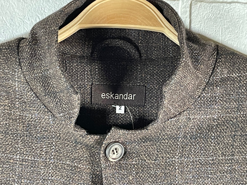 ESKANDAR Cashmere /  Silk ACHKAN Long Jacket Coat, Silk Lining, Size 2, England