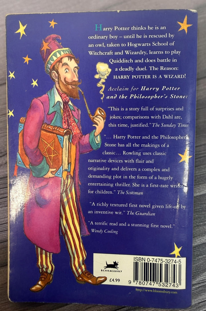 Harry Potter and the Philosopher’s Stone, Canadian third-printing paperback with Thomas Taylor cover art. Fair used condition. Shop Eco Depot Montreal.