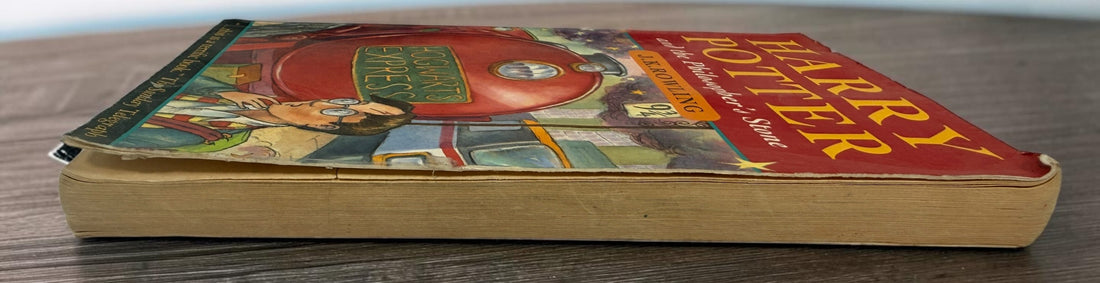 Harry Potter and the Philosopher’s Stone, Canadian third-printing paperback with Thomas Taylor cover art. Fair used condition. Shop Eco Depot Montreal.