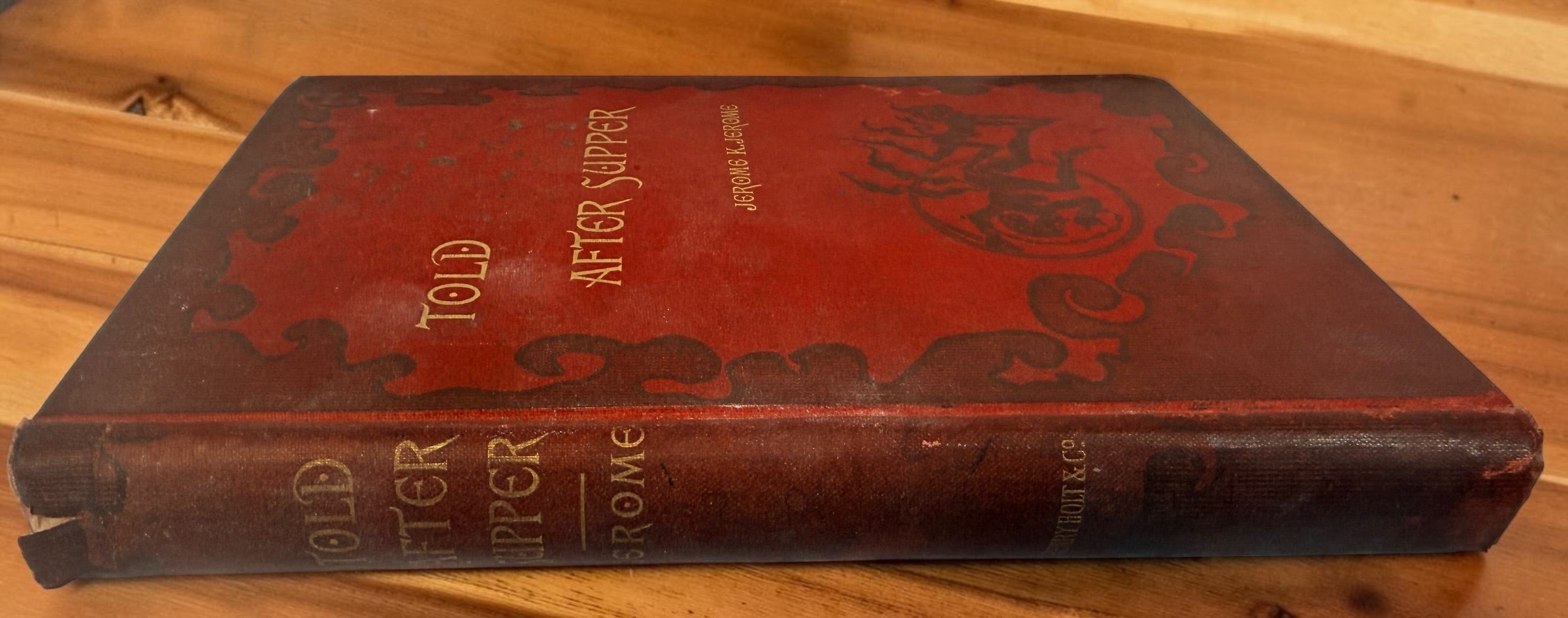 1891 Told After Supper by Jerome K. Jerome, Henry Holt First American Edition, illustrated by Kenneth M. Skeaping. Antique Victorian ghost story book.