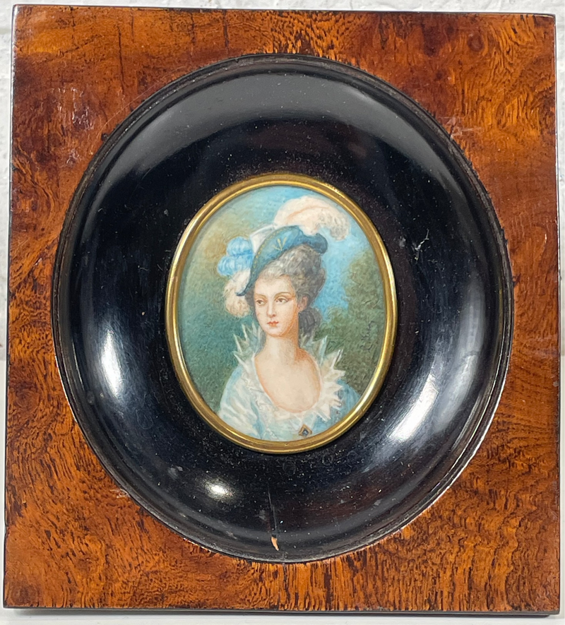 Collectible Antique, Mid 1800s, Victorian Miniature Framed Portraits