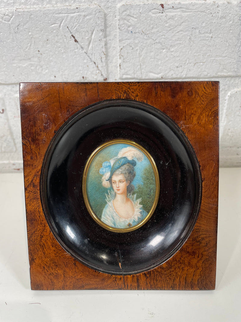 Collectible Antique, Mid 1800s, Victorian Miniature Framed Portraits