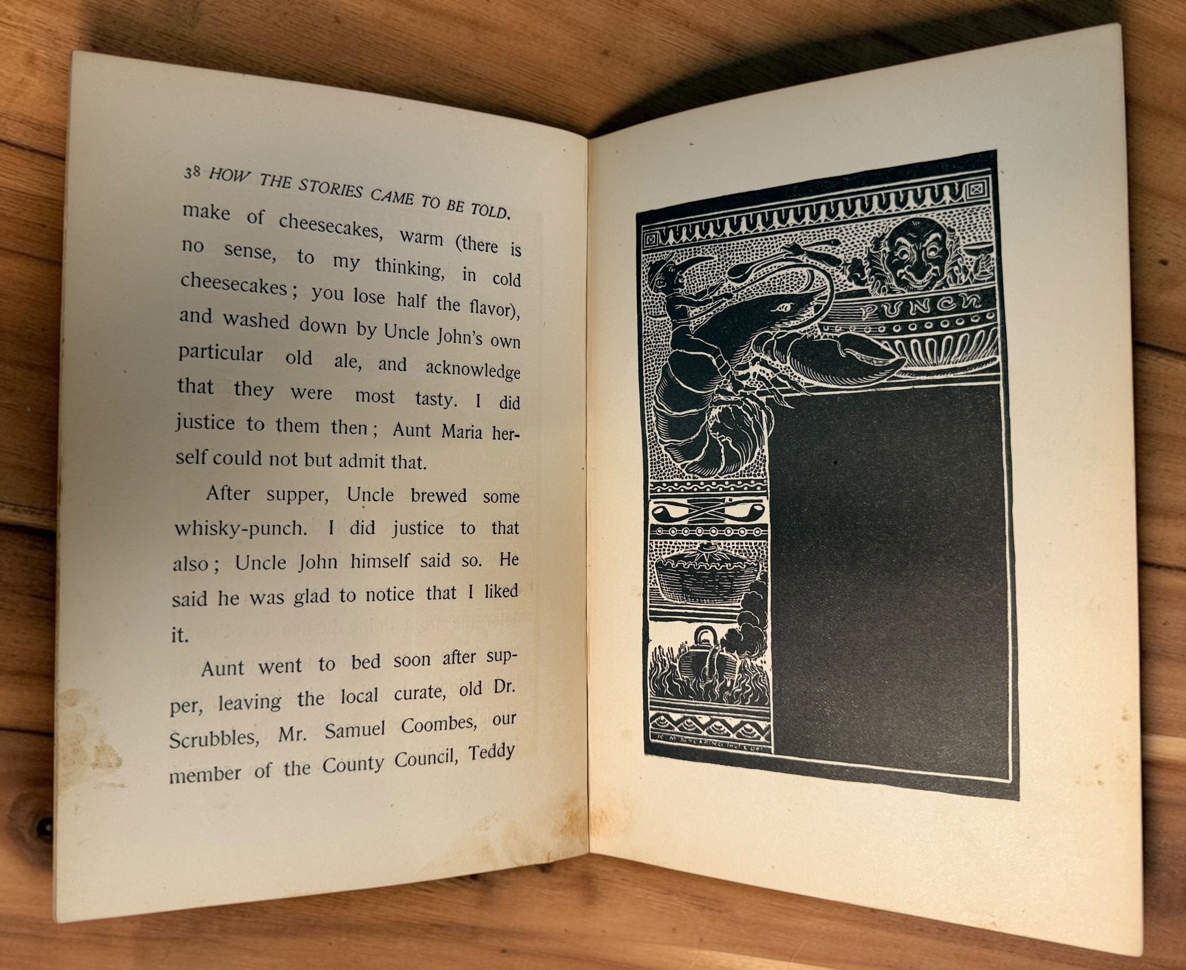 1891 Told After Supper by Jerome K. Jerome, Henry Holt First American Edition, illustrated by Kenneth M. Skeaping. Antique Victorian ghost story book.