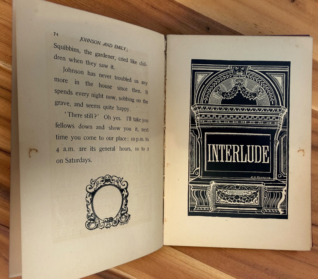 1891 Told After Supper by Jerome K. Jerome, Henry Holt First American Edition, illustrated by Kenneth M. Skeaping. Antique Victorian ghost story book.