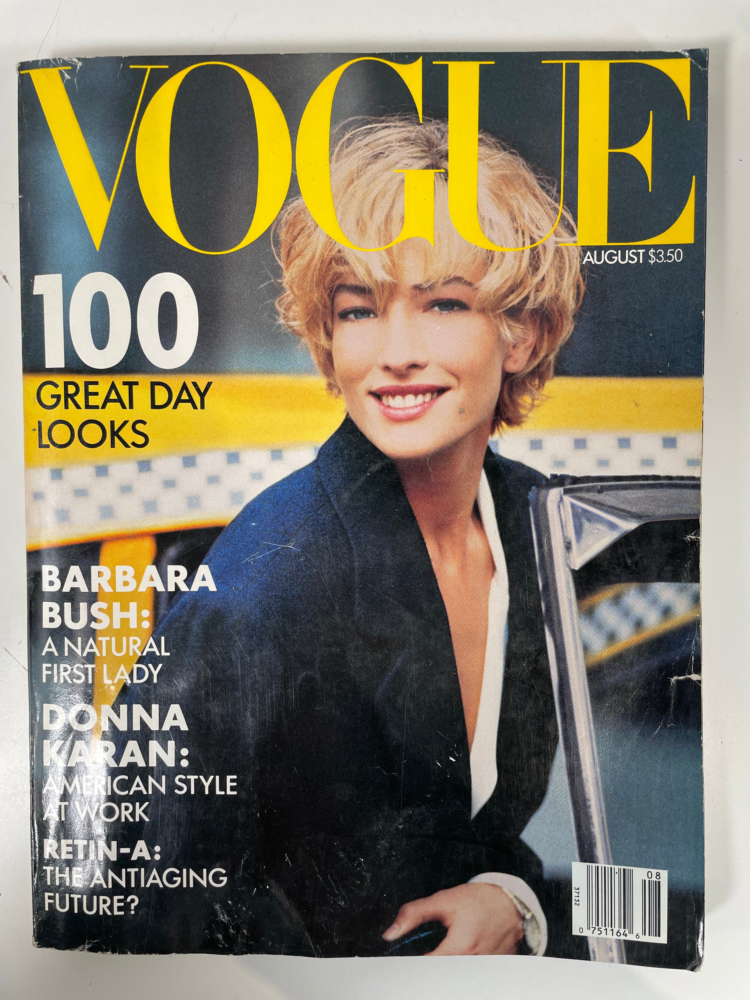 Vogue Vintage Août 1989 Tatjana Patitz- Top Model