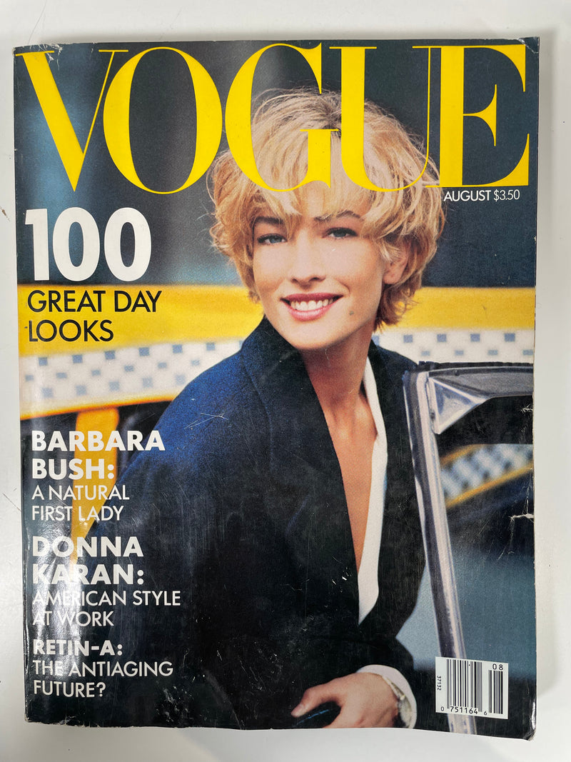 Vintage Vogue August 1989 Tatjana Patitz- Super Model