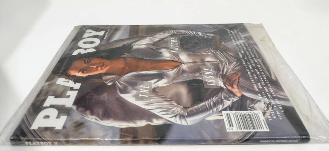 Sealed Playboy March/April 2018 The Future Issue featuring Jenny Watwood. Collectible unopened magazine with original wrapping.