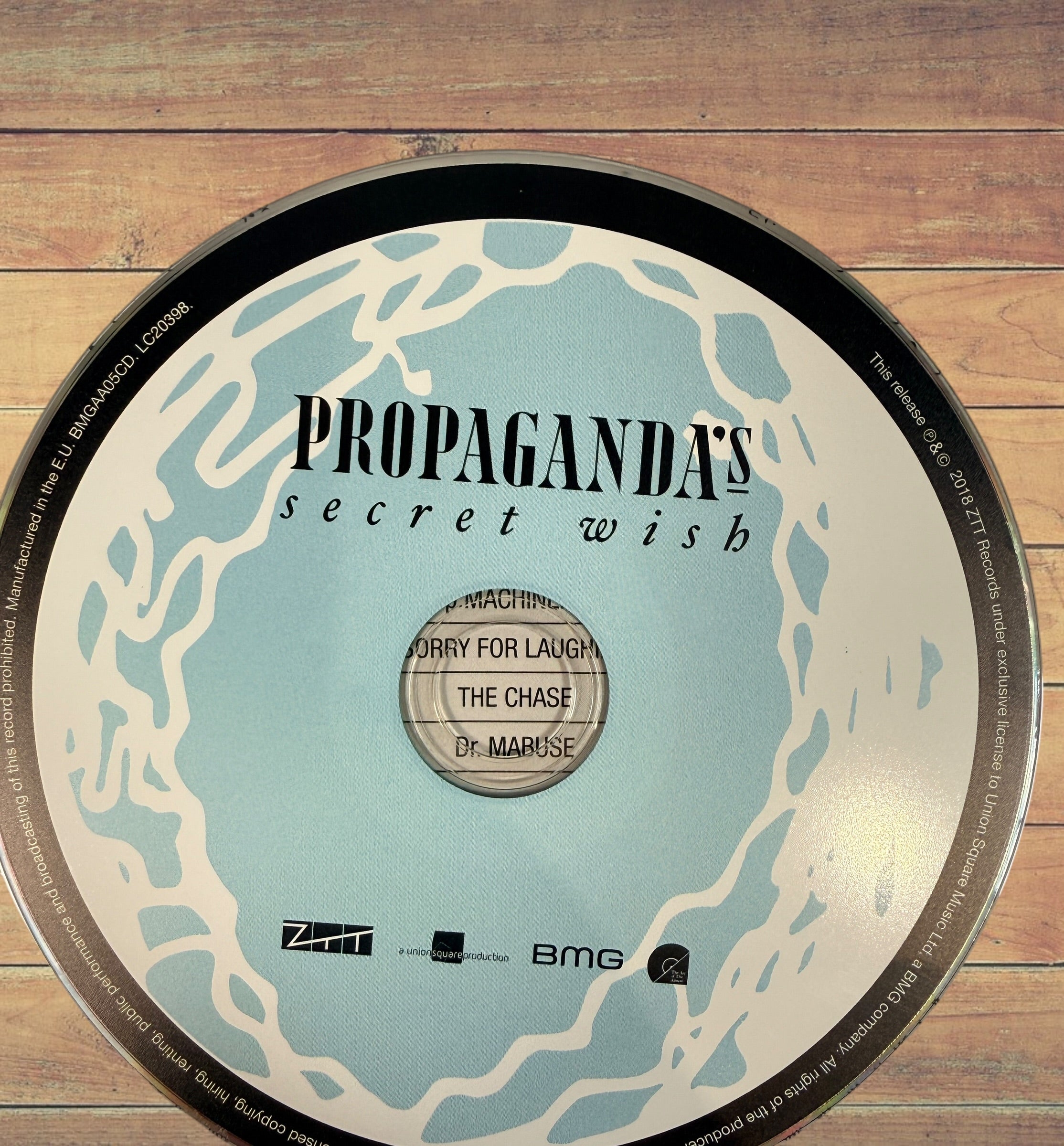 Propaganda Secret Wish 1985 CD reissue on ZTT Records. Classic 80s synth-pop featuring Dr. Mabuse and Dream Within a Dream. EU pressing in clean condition.