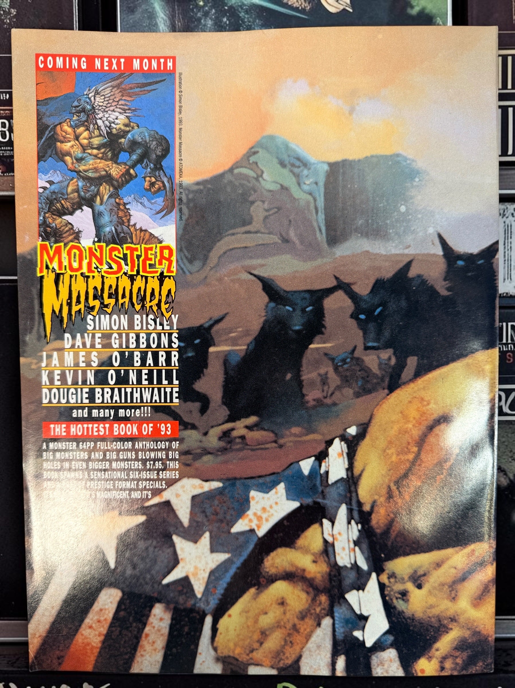 1993 Heavy Metal War Machine Vol. 7 #1 special featuring Simon Bisley cover art, Rogue Trooper and Max Carnage. Vintage sci-fi comic collectible.