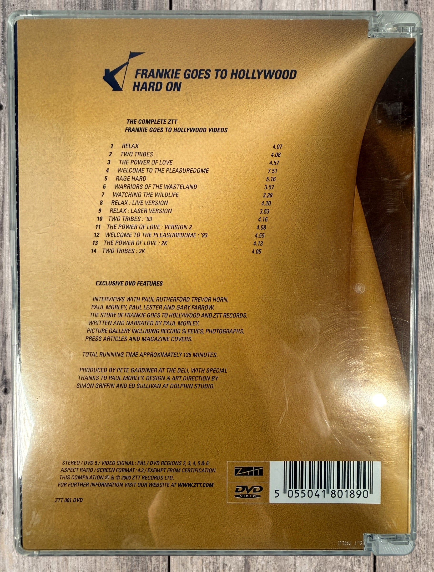 Frankie Goes To Hollywood, Hard On DVD, ZTT 2000 Compilation. PAL