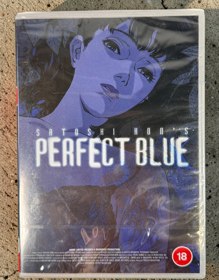 Sealed Perfect Blue DVD directed by Satoshi Kon. UK 18 rated edition. Classic 1997 anime psychological thriller in factory shrink wrap. Collectible copy.