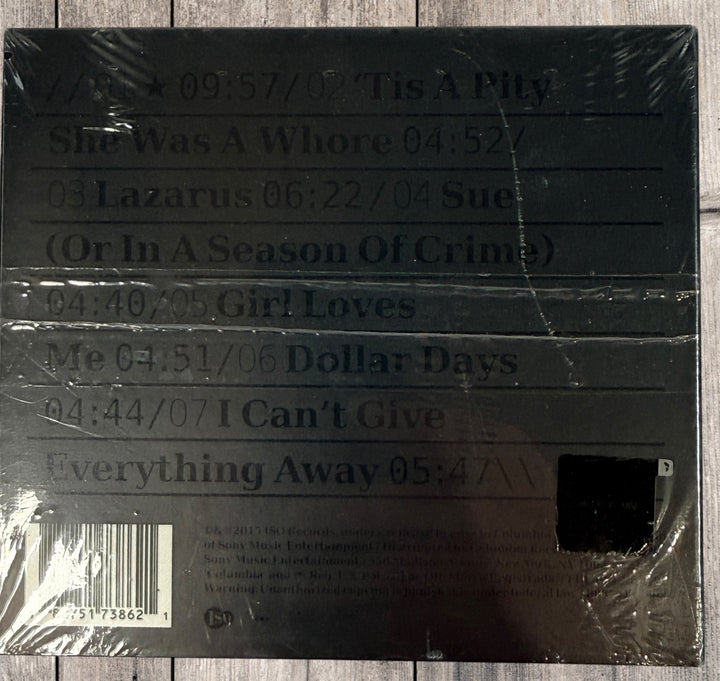 Sealed 2016 David Bowie Blackstar CD on ISO Columbia. Final studio album featuring Blackstar and Lazarus. Brand new jewel case edition.