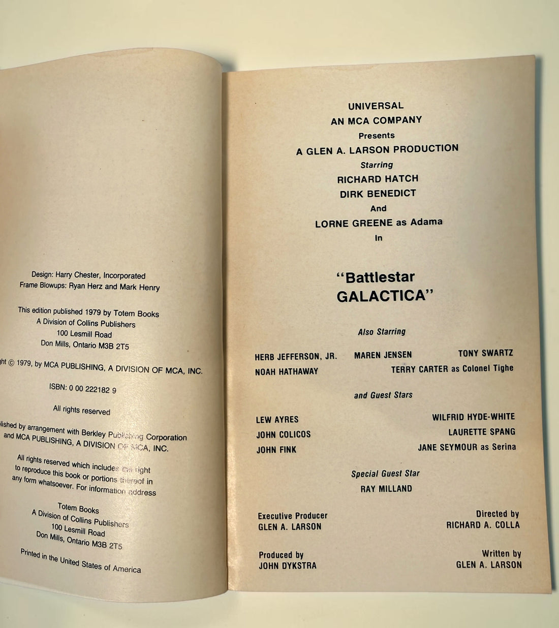 Vintage 1978–79 Fotonovel lot with Lord of the Rings, Battlestar Galactica and two Grease editions. Four collectible movie photobooks.
