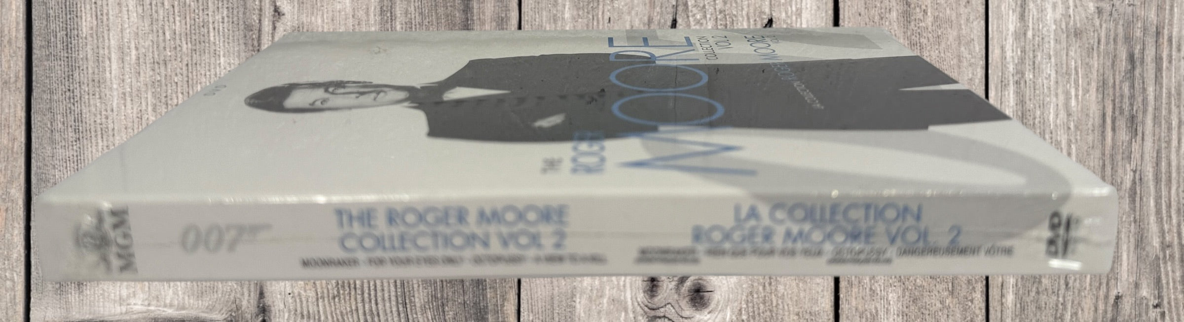 Sealed Roger Moore James Bond DVD collection Vol 1 and 2 including seven classic 007 films. MGM release with English and French versions. Collector set.