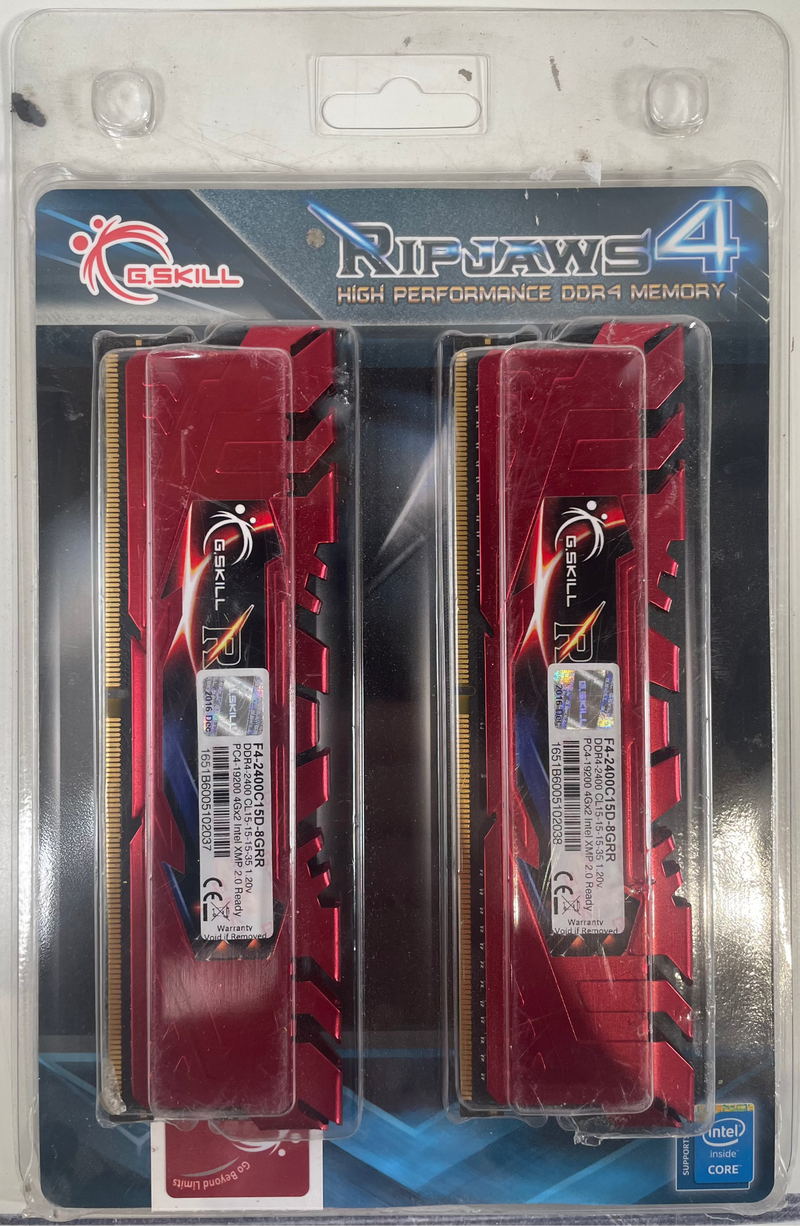 8GB G.Skill Ripjaws 4 DDR4 2400MHz PC4-19200 CL15 Dual Channel kit (2x4GB) Red