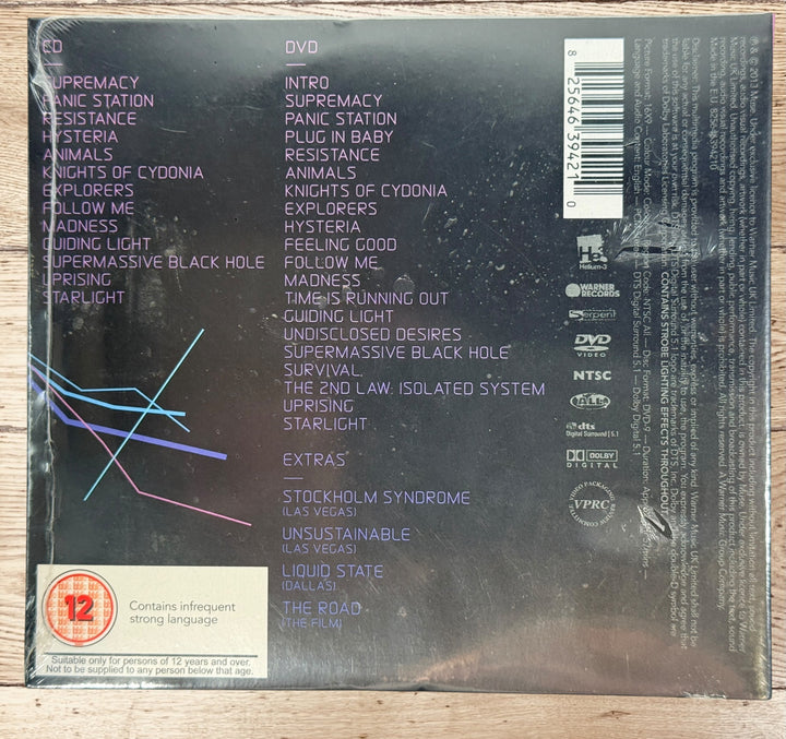 Sealed Muse Live at Rome Olympic Stadium CD + DVD set. Official Warner UK release with DTS 5.1 surround. Concert tour edition, NTSC all region.