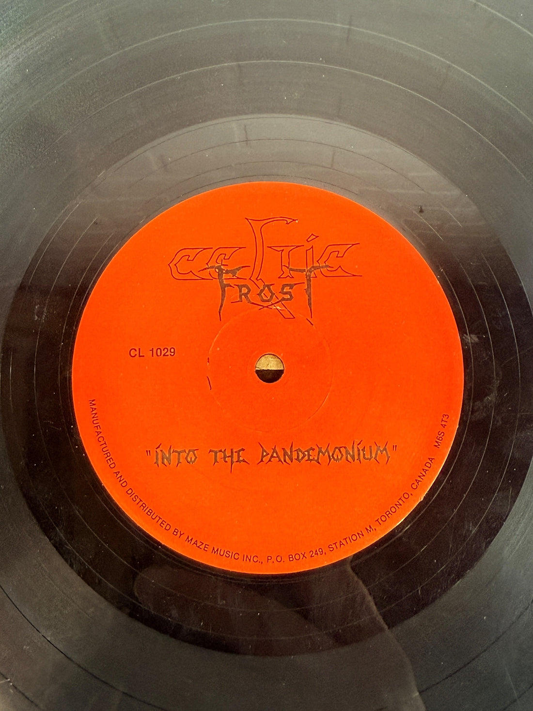 Celtic Frost Into the Pandemonium 1987 Canadian vinyl LP CL 1029. Original Cobra/Maze gatefold pressing of the influential extreme metal classic.