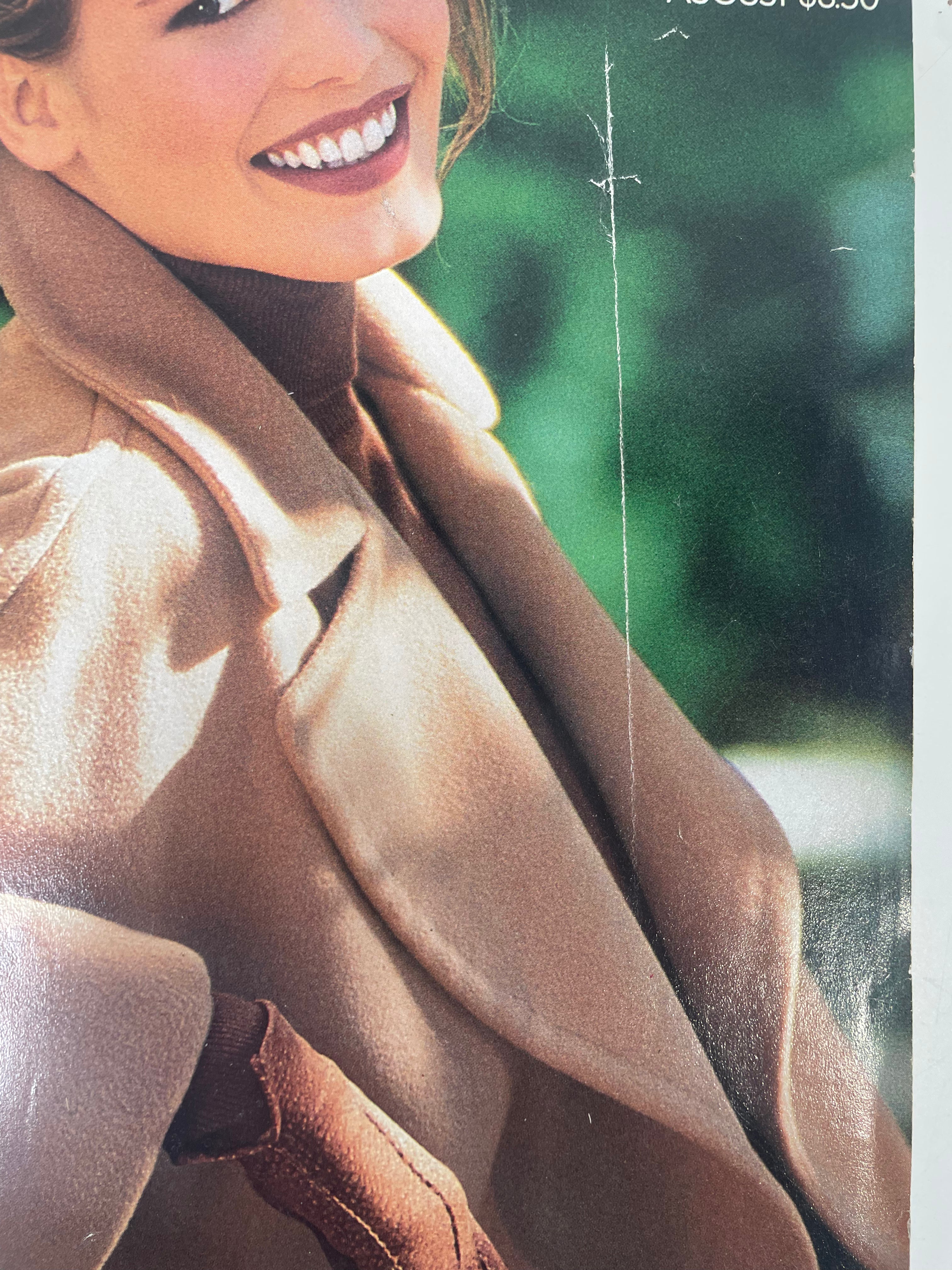 Magazine Vogue vintage d'août 1990, couverture de Claudia Schiffer.