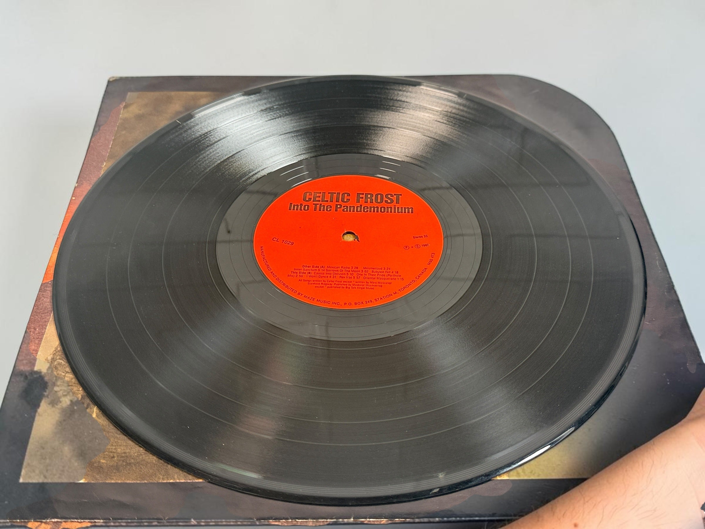 Celtic Frost Into the Pandemonium 1987 Canadian vinyl LP CL 1029. Original Cobra/Maze gatefold pressing of the influential extreme metal classic.