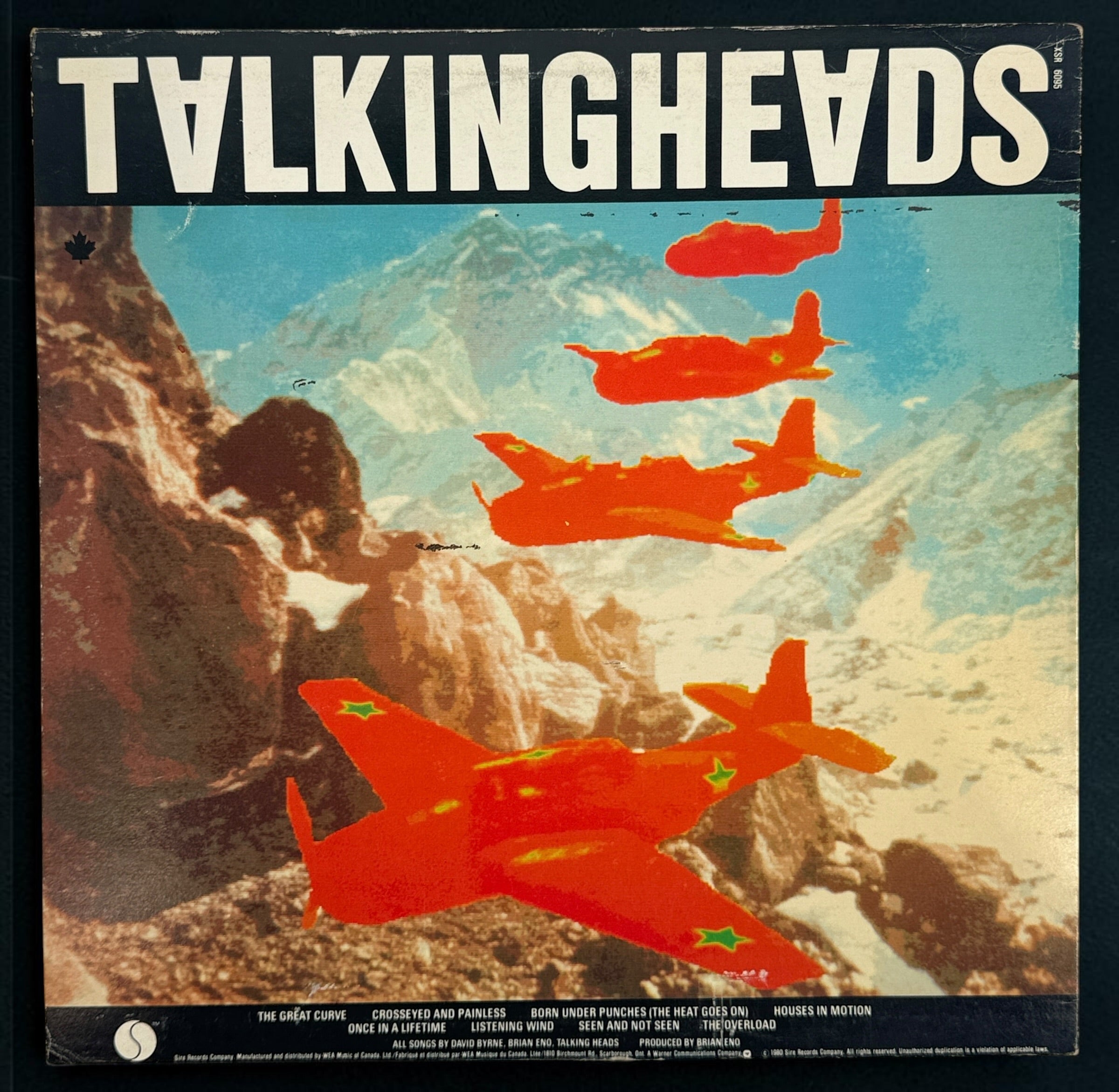 1980 Talking Heads Remain in Light Canadian vinyl LP XSR 6095 on Sire Records with original illustrated inner sleeve and lyric insert.