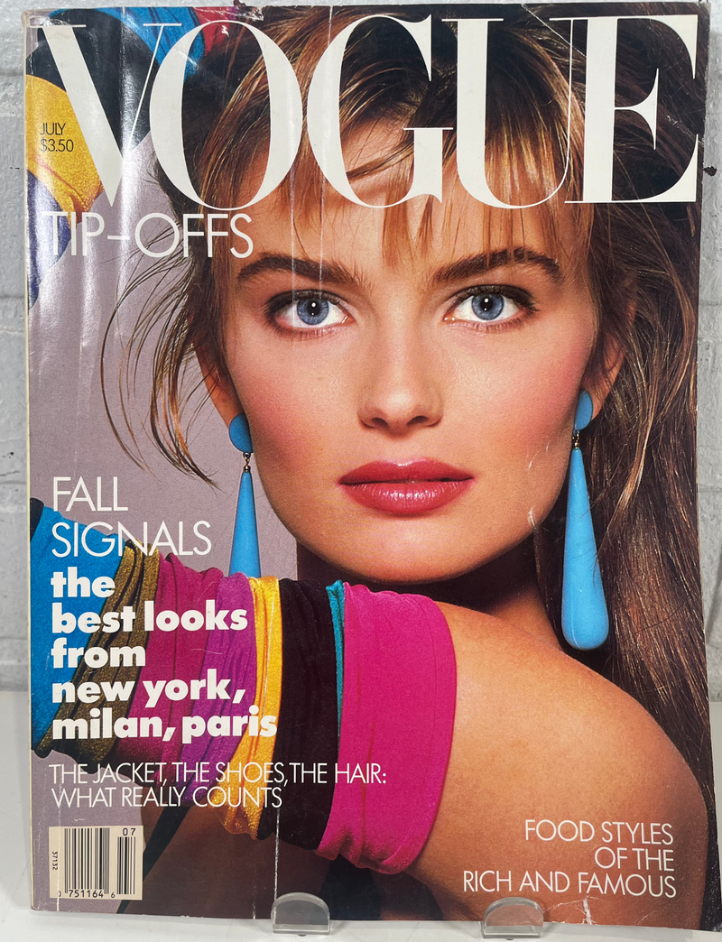 Collectible Vogue Magazine July 1987 , Vintage Paulina Porizkova