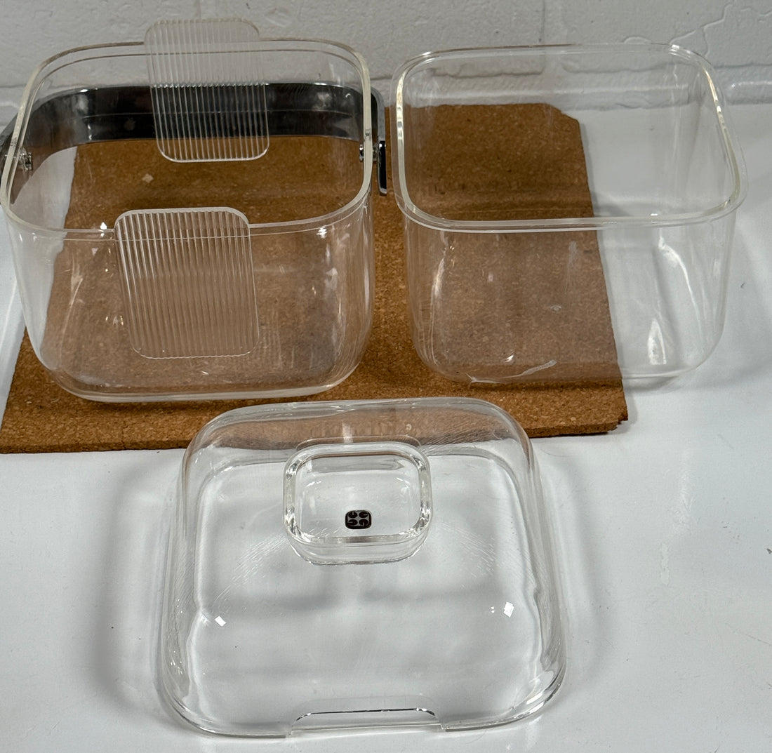 Seau à glace en Lucite Guzzini « Amanda » des années 1970 – Italie – Défaut