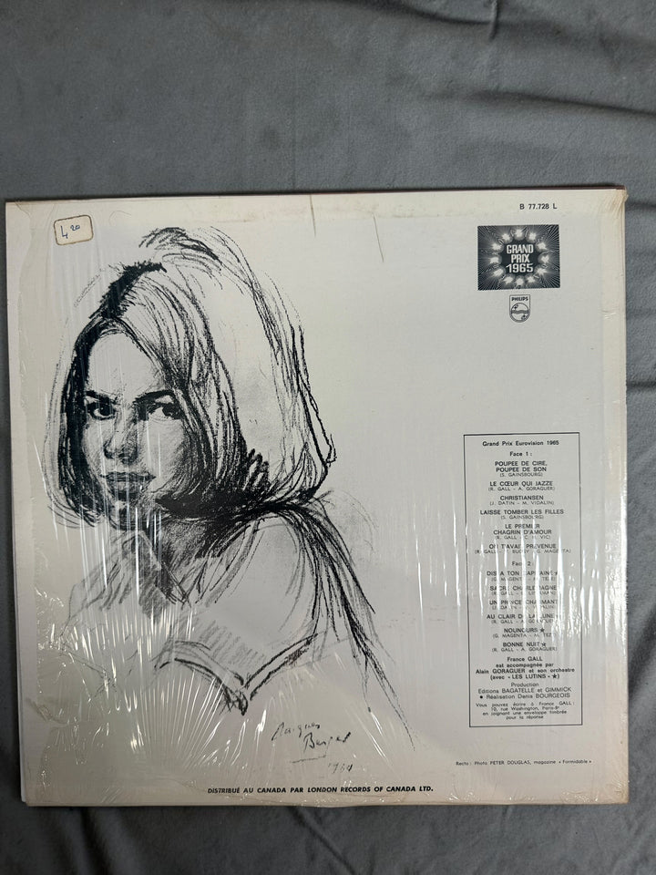 1965 France Gall Poupée de Cire LP, Canadian Philips mono pressing B 77.728 L featuring the Serge Gainsbourg classics Poupée de cire and Laisse tomber les filles.
