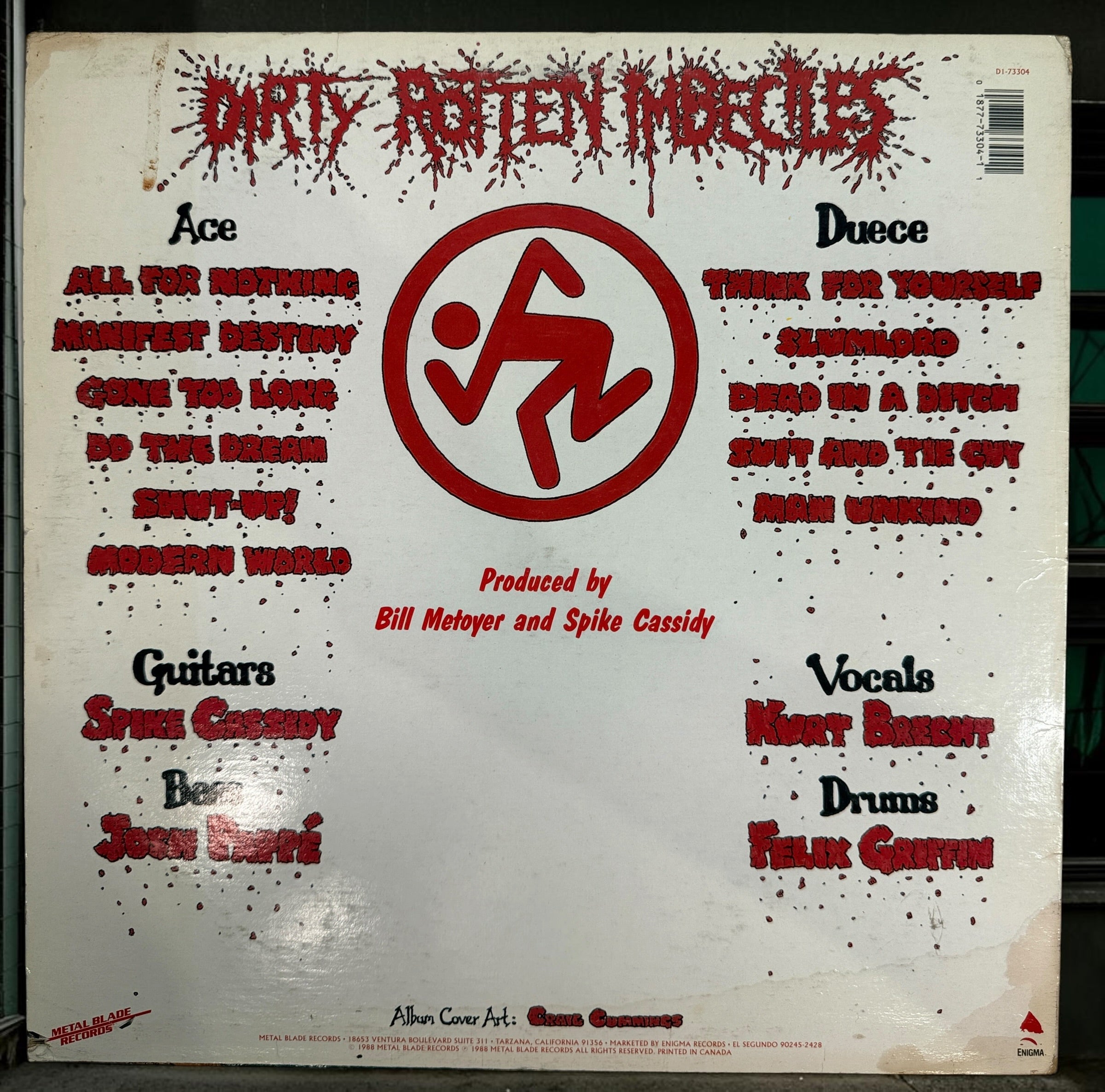 Original 1988 D.R.I. 4 of a Kind vinyl LP on Metal Blade Records, D1-73304. Classic crossover thrash and hardcore punk collectible.