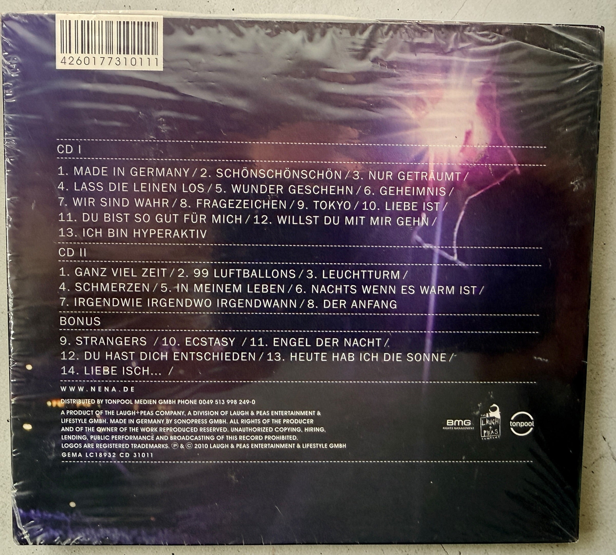 Bundle of 7 Nena CDs including Oldschool, Licht and Made in Germany Live. German pop collection featuring studio albums and a live recording. Great fan lot.