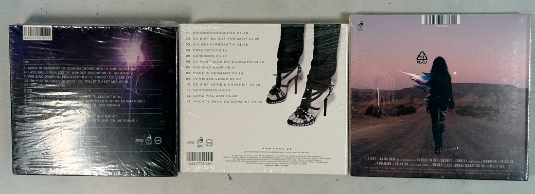 Bundle of 7 Nena CDs including Oldschool, Licht and Made in Germany Live. German pop collection featuring studio albums and a live recording. Great fan lot.