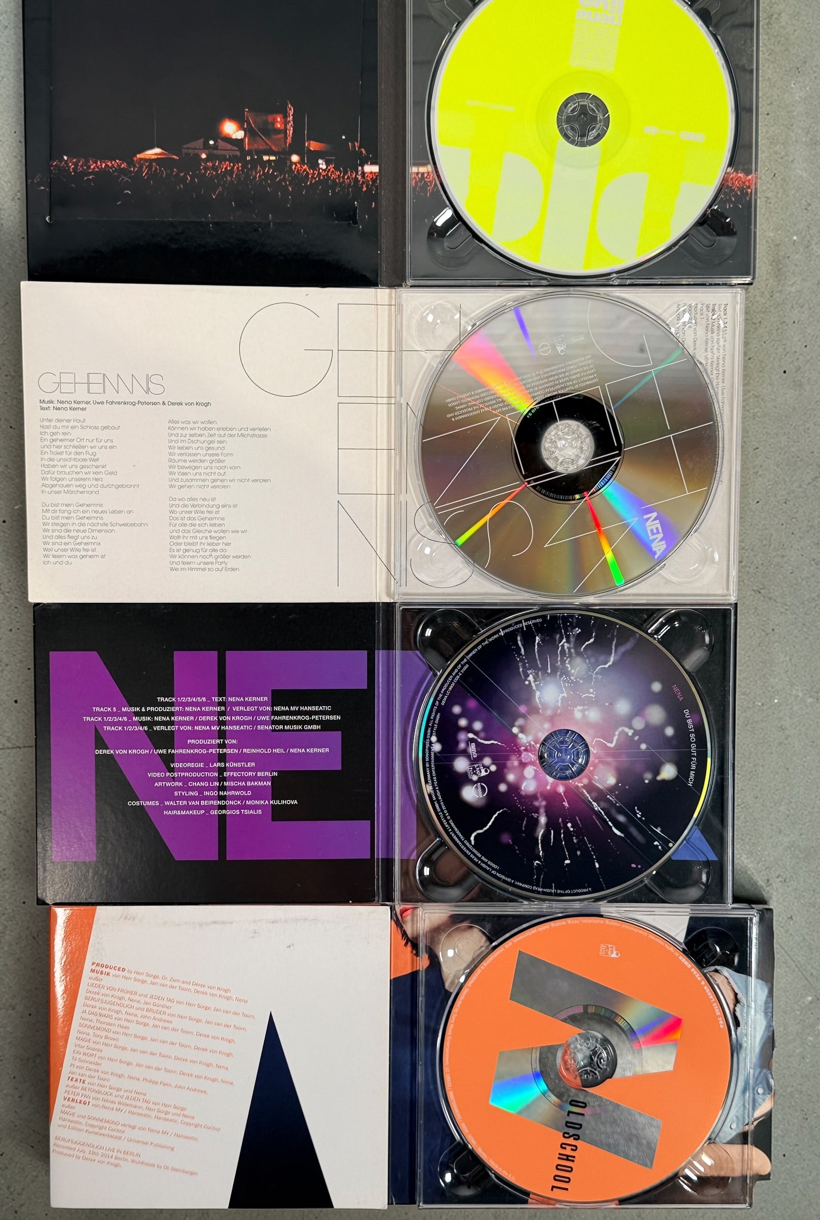 Nena CD Lot, Oldschool, Licht, Made in Germany, 7 Disc Bundle.
