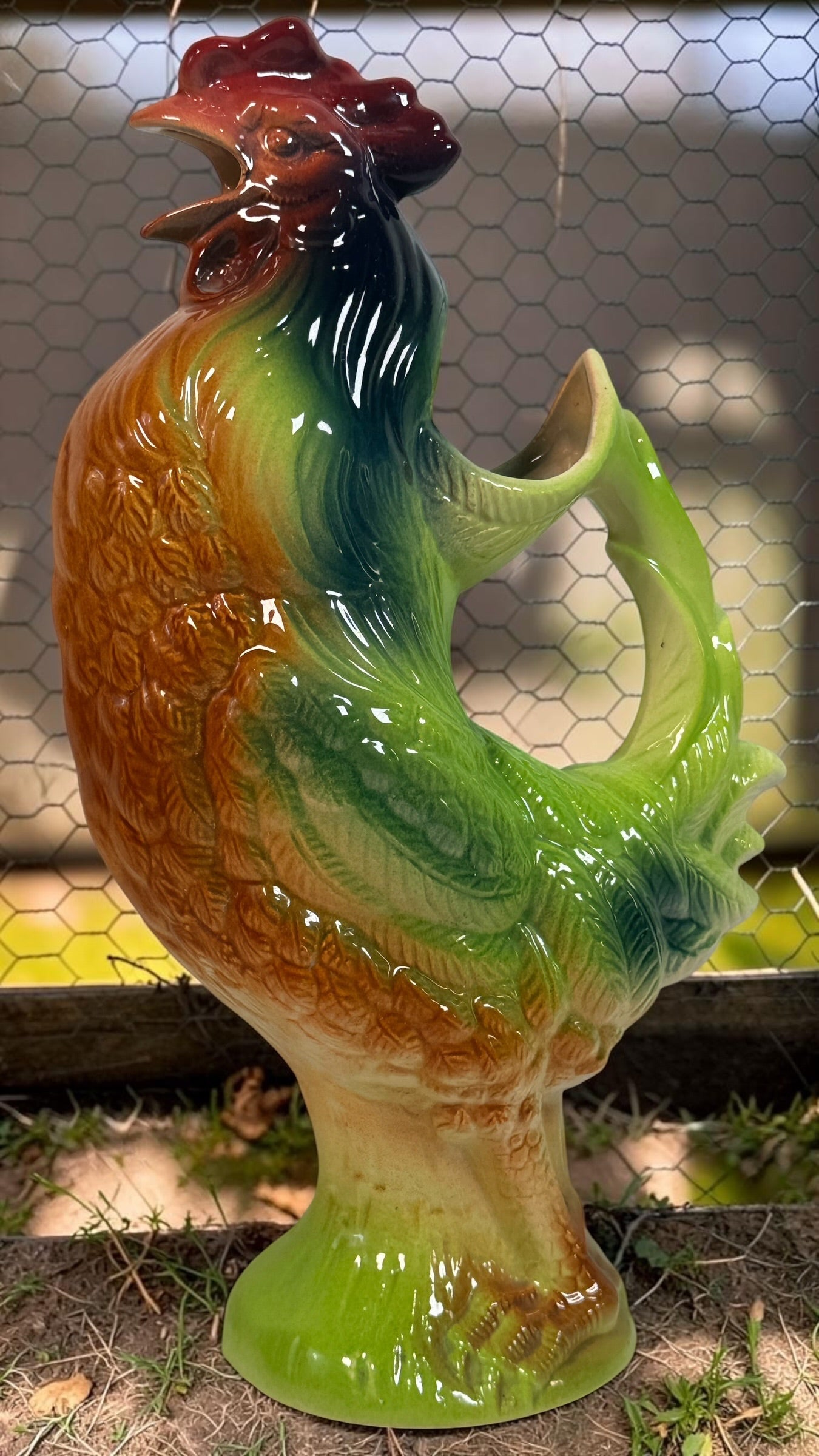Pichet à absinthe vintage St Clément motif coq – France #7516