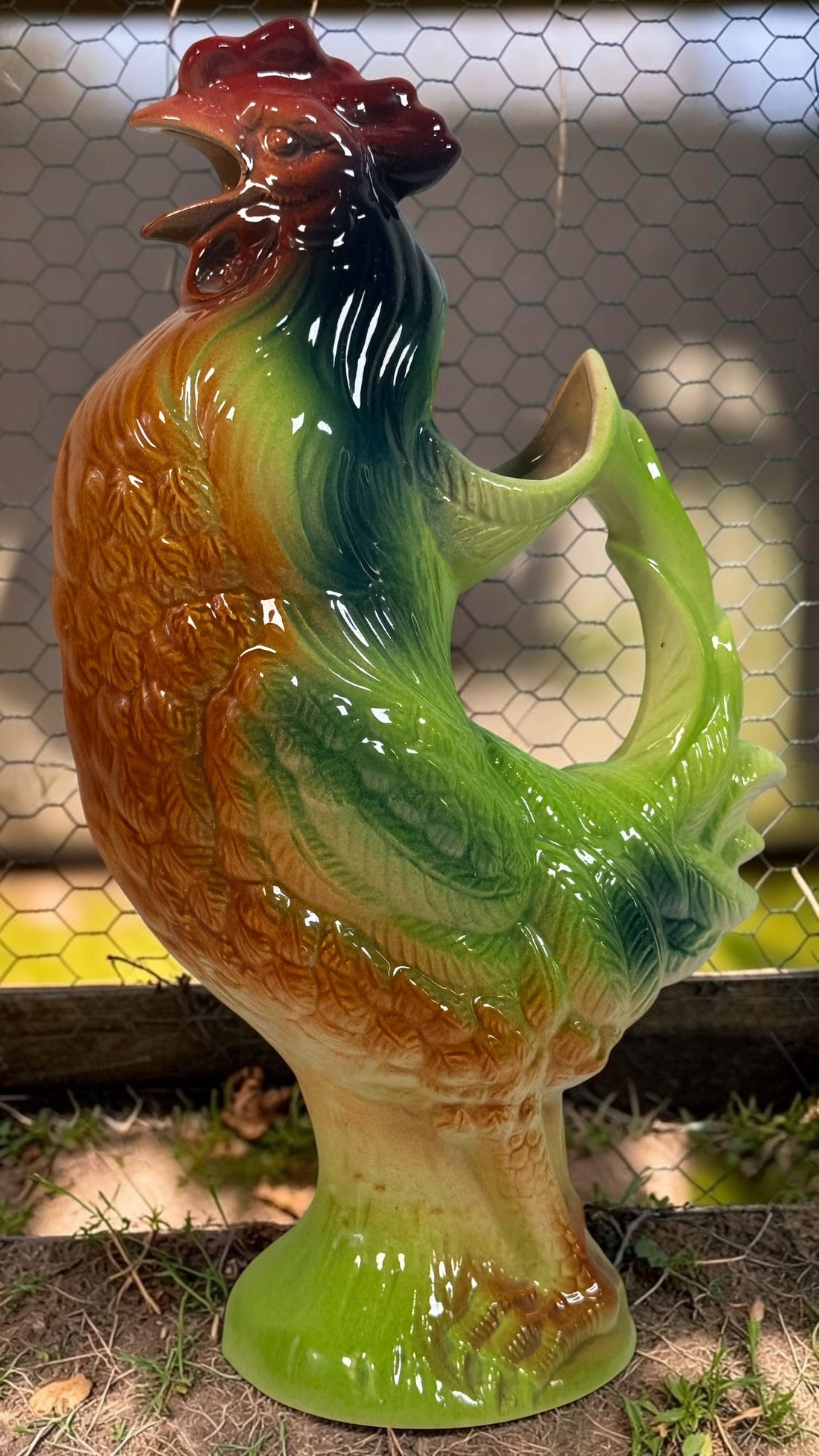 Pichet à absinthe vintage St Clément motif coq – France #7516