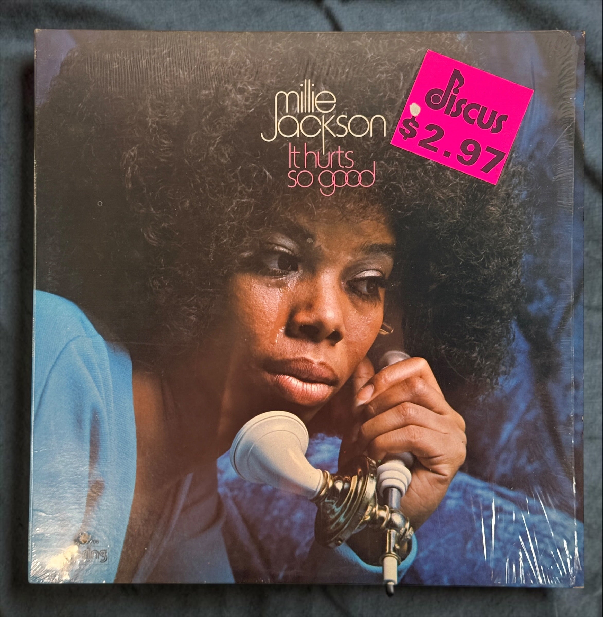 1973 Millie Jackson It Hurts So Good vinyl LP, Canadian Spring Records SPR 5706 pressing with original Discus price sticker. Vintage soul R&amp;B record.