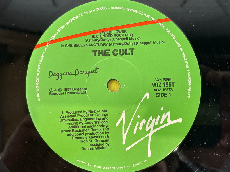 The Cult. Wildflower, Ltd Edition Australian Tour EP. 1987 Beggars Banquet, Virgin Australia Records