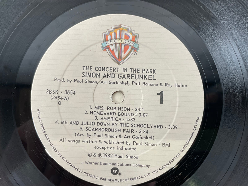 Simon & Garfunkel, The Concert in Central Park. 1982 Warner Bros Records.W/Booklet