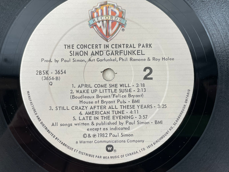 Simon & Garfunkel, The Concert in Central Park. 1982 Warner Bros Records.W/Booklet