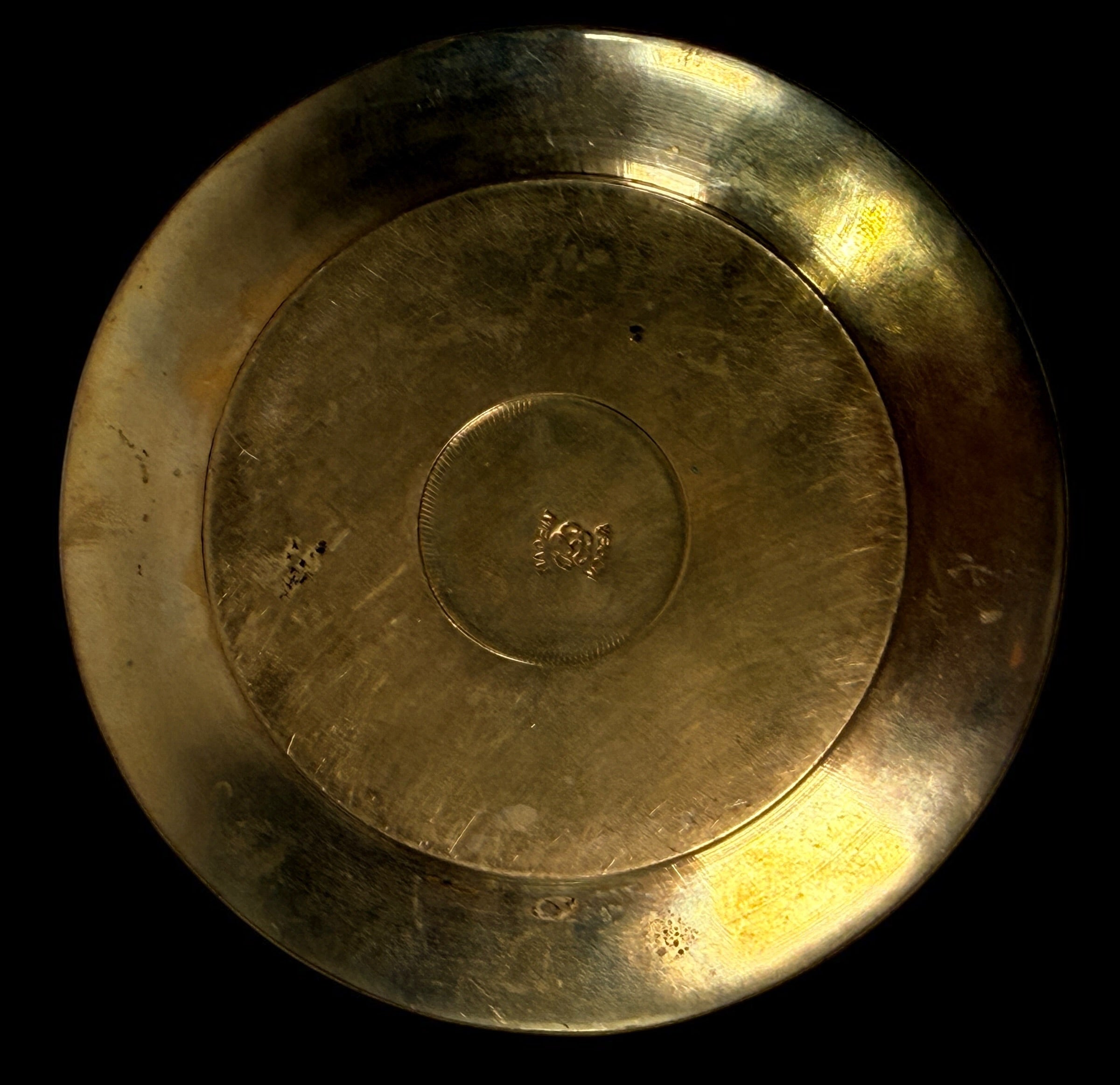 Vintage 1964 Korea Pavilion brass zodiac coin dish from the New York World’s Fair, featuring a good-fortune motif and original aged patina.