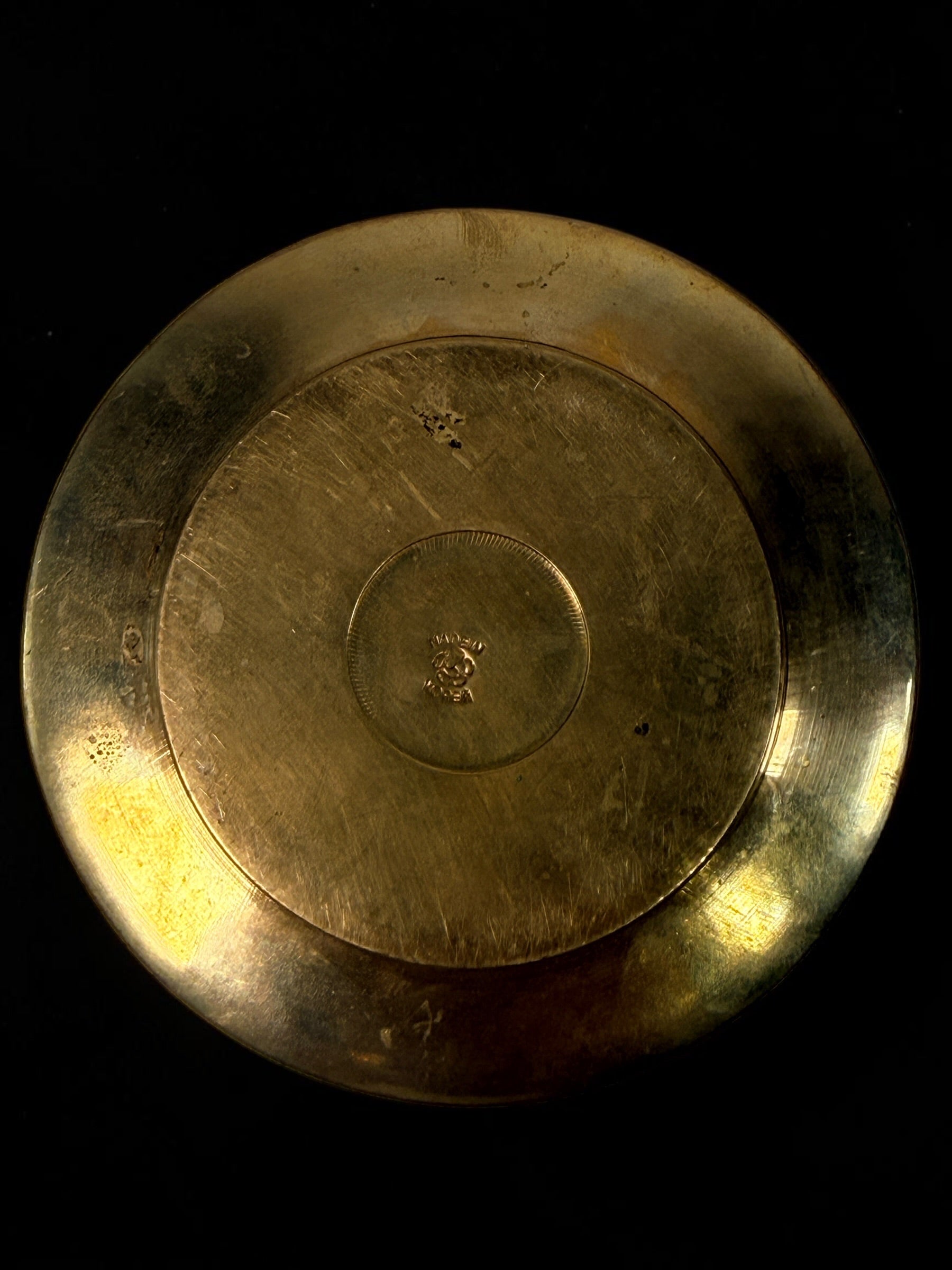 Vintage 1964 Korea Pavilion brass zodiac coin dish from the New York World’s Fair, featuring a good-fortune motif and original aged patina.