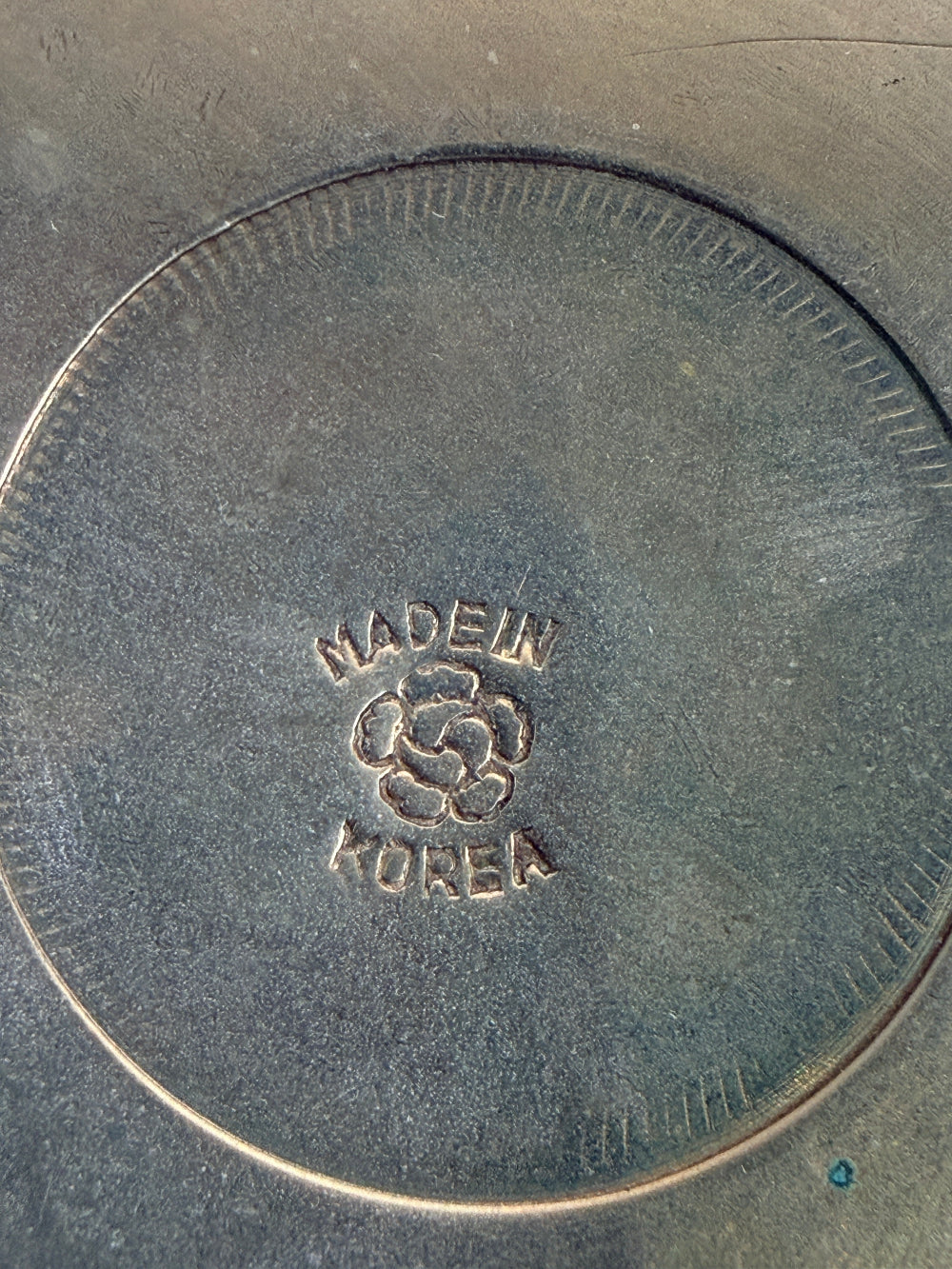 Vintage 1964 Korea Pavilion brass zodiac coin dish from the New York World’s Fair, featuring a good-fortune motif and original aged patina.