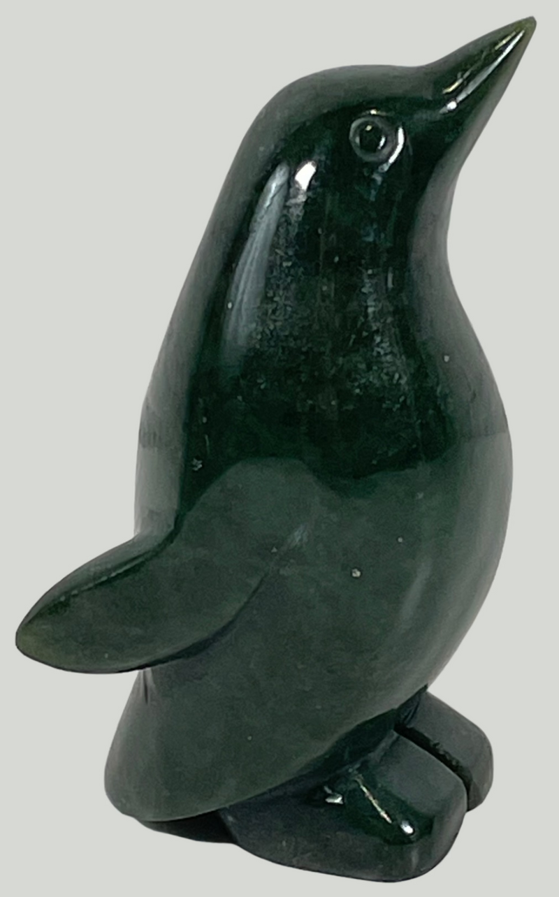 Figurine de pingouin de collection en jade. Hauteur 3 po.