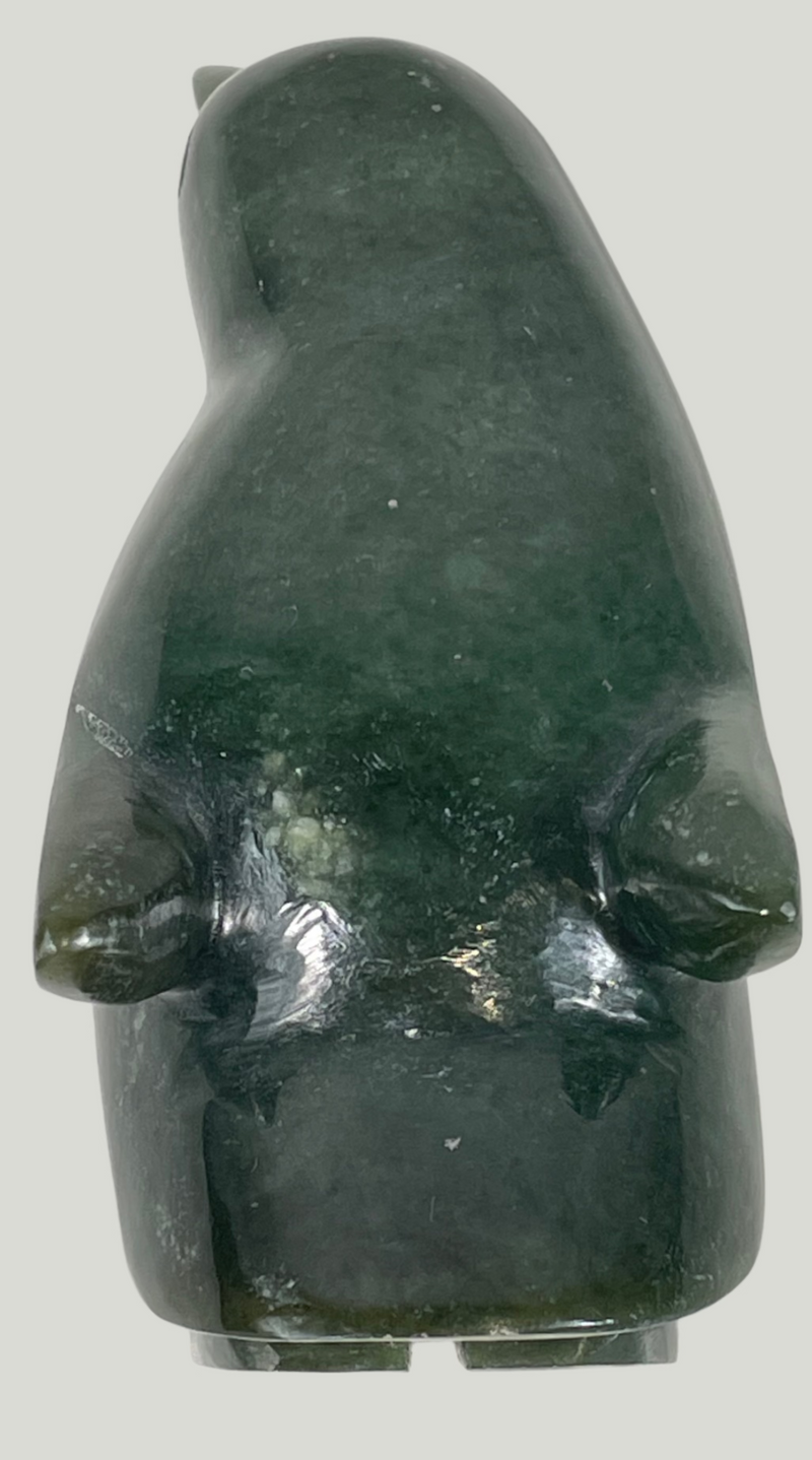 Figurine de pingouin de collection en jade. Hauteur 3 po.