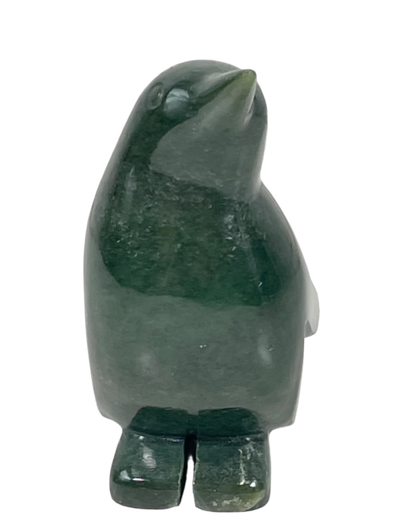 Figurine de pingouin de collection en jade. Hauteur 3 po.