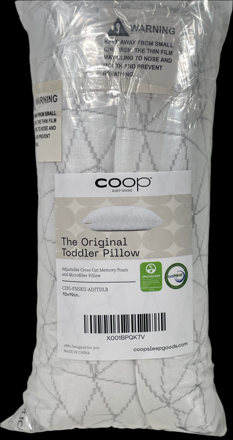 COOP Home Goods Toddler pillow, Sleeping  Memory Foam Zipper, Washable