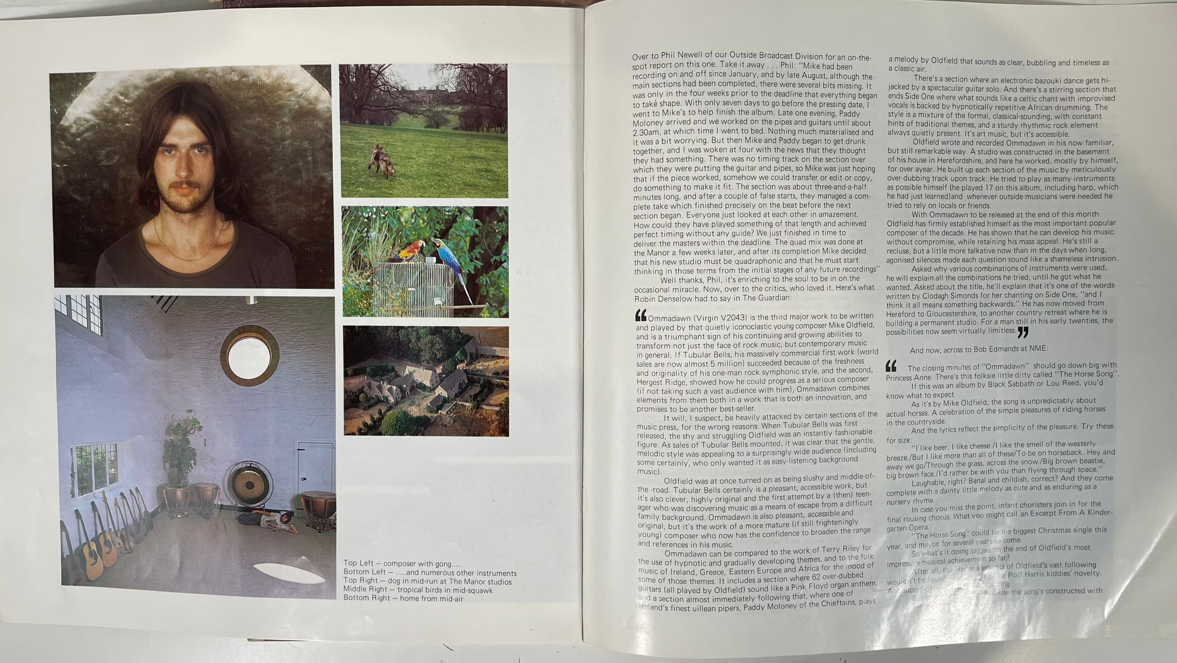 Coffret de compilation vinyle LP 4x Mike Oldfield en boîte Virgin VBOX1.